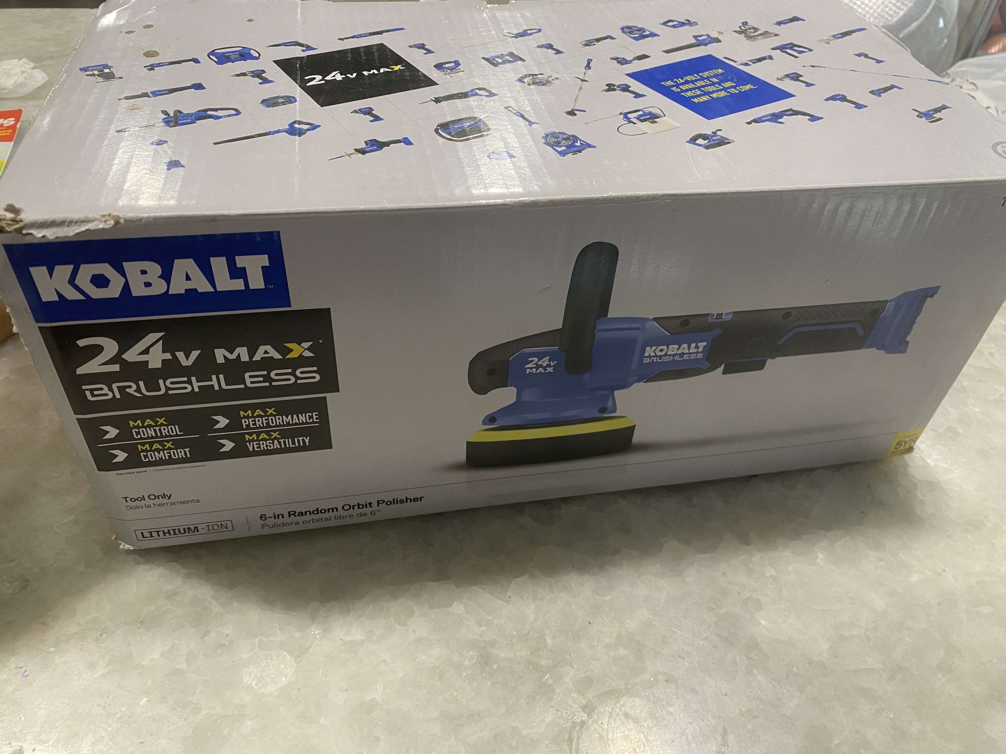 Kobalt 24V Volt MAX Brushless 6" RANDOM ORBIT POLISHER