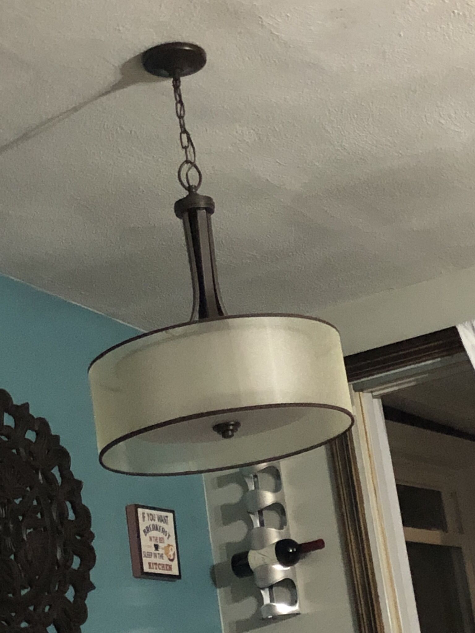 Pendulum Light With Lamp Shade  …. Brand New! I Paid $500