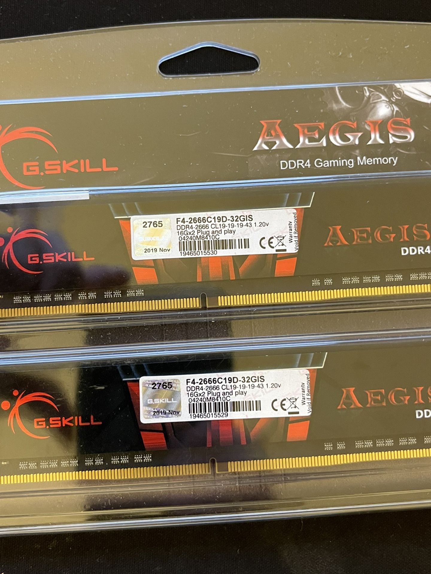 G.Skill Aegis 32 (2x16gb) 288-pin DDR4 2666 Desktop Memory