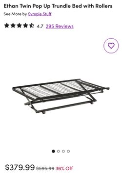 OVER $300 OFF! Pop-Up Trundle Bed (includes Twin Size Mattress!)
