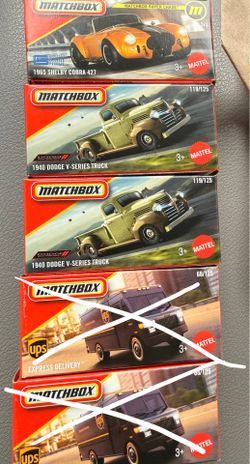 Matchbox 1965 SHELBY COBRA 427 SUPER CHASE/ 1940 DODGE diecast