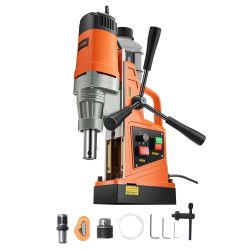 490^ Magnetic Drill, 1550W Motor 2 in Boring Diameter, 2922 lbf Portable Electric Mag Drill Press, 0-500 RPM Variable Speed, Drilling Machine for Meta