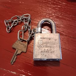 Vintage American Lock Co. Padlock With Key