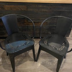 Four Iron Chairs