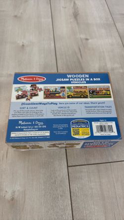 Melissa & Doug 4 in 1 Wooden Jigsaw Puzzle - Vehicles