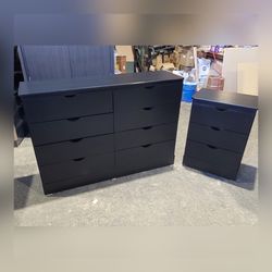 Eight drawers dresser and Nightstand