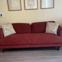 Juno Rust Sofa,  28in H x 82in W 