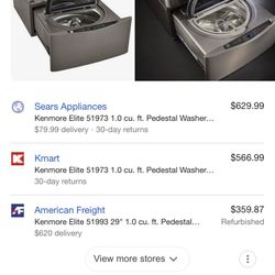  Stainless Steel Brand New  In Box Kenmore Washer 1 Year Manufactur Pick Up  Only  Original Price $630 