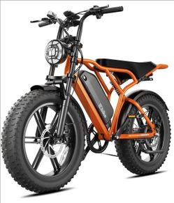 Fat Tire Electric Bike E-Bike Orange