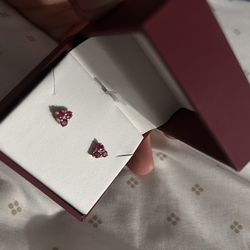 Ruby & Diamond Stud Earrings 