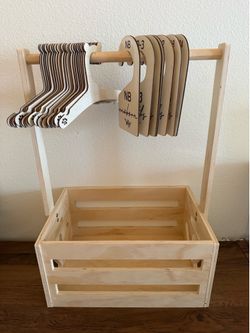 Baby clothes crate closet