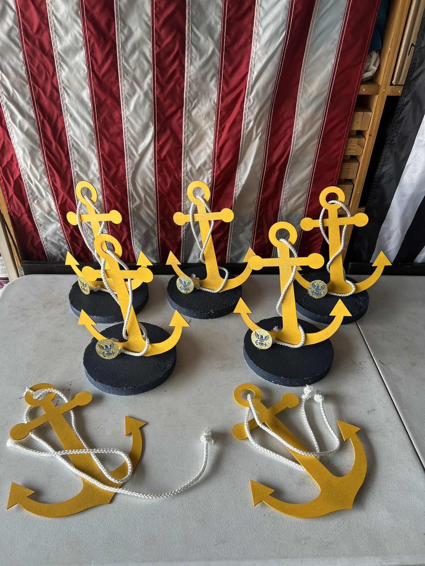 Navy Team Decor Center Piece