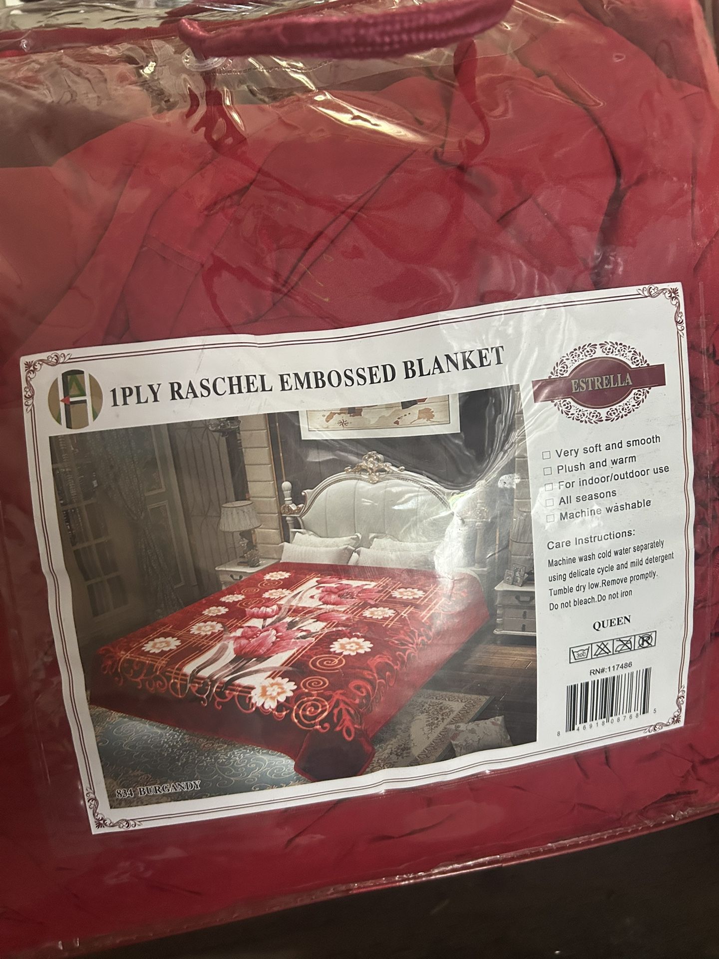 Raschel embossed Blanket