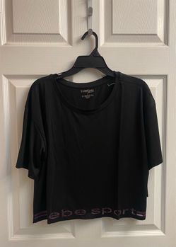 Brand new Ladies black short sleeve active top size L