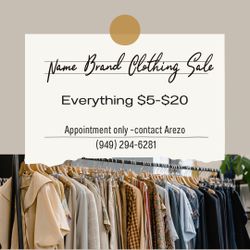 Brand. Name clothes sale