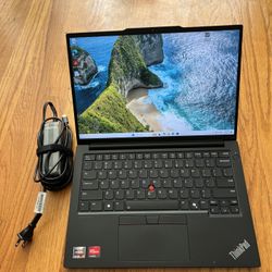 14 inches Lenovo ThinkPad E14 G6 Laptop Win11 Pro Ryzen 7 7735U 8-Cores @2.7Ghz SSD 512Gb RAM 16Gb Microsoft Office 2021 Product 2024 Warranty 3/2026