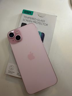 iPhone 15+ with tampered glass (unlocked)