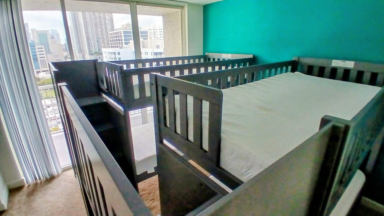 Two Brand New Gray Bunk Beds w/ Storage Stairs – Perfect for Kids or Adults!