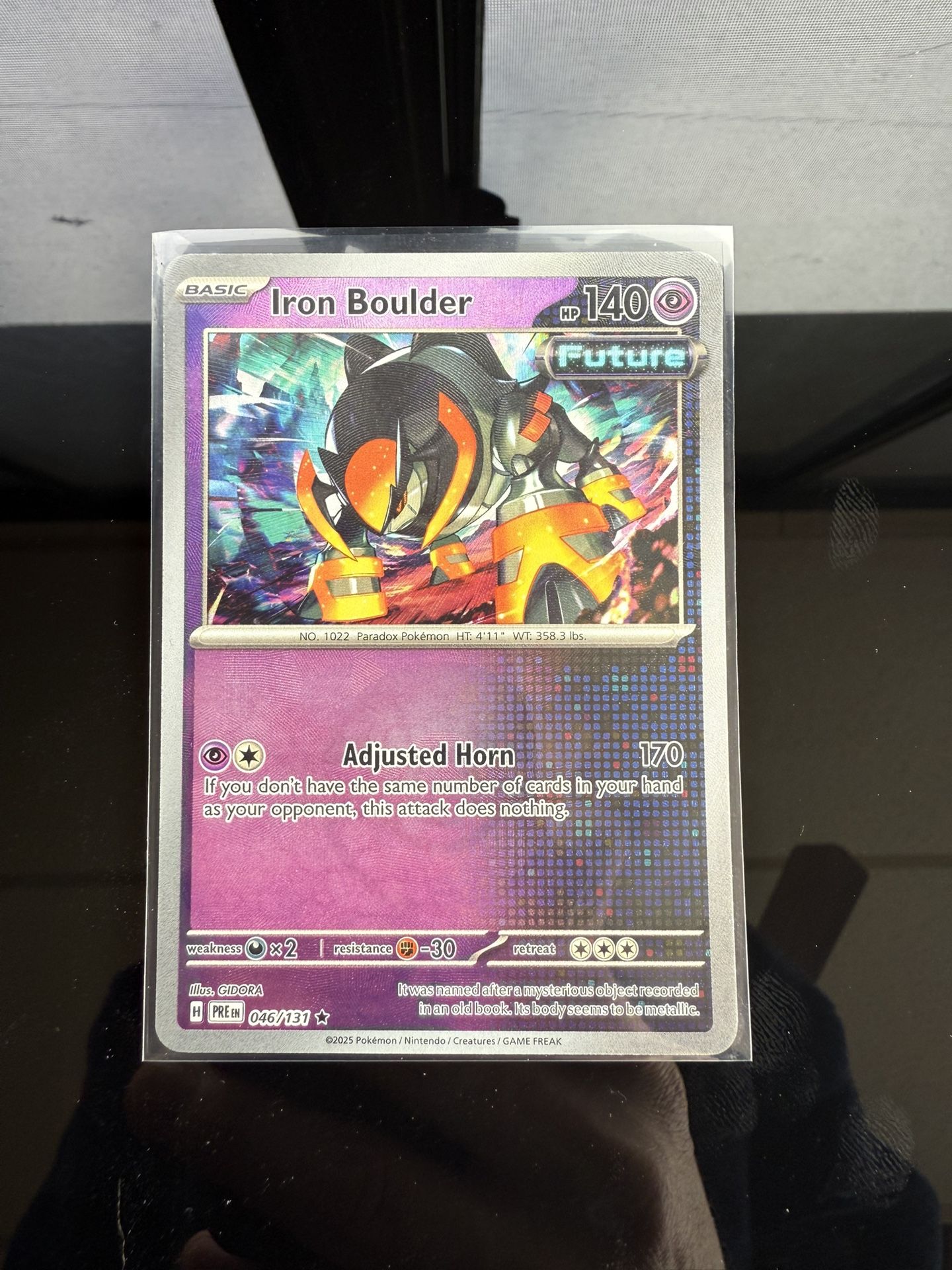 Pokemon Prismatic Evolutions Iron Boulder Poke ball