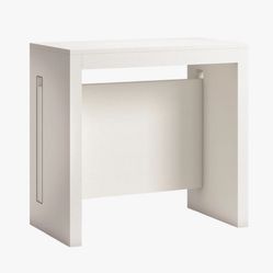 Modern White Extendable Dining Table - Seats 6-8