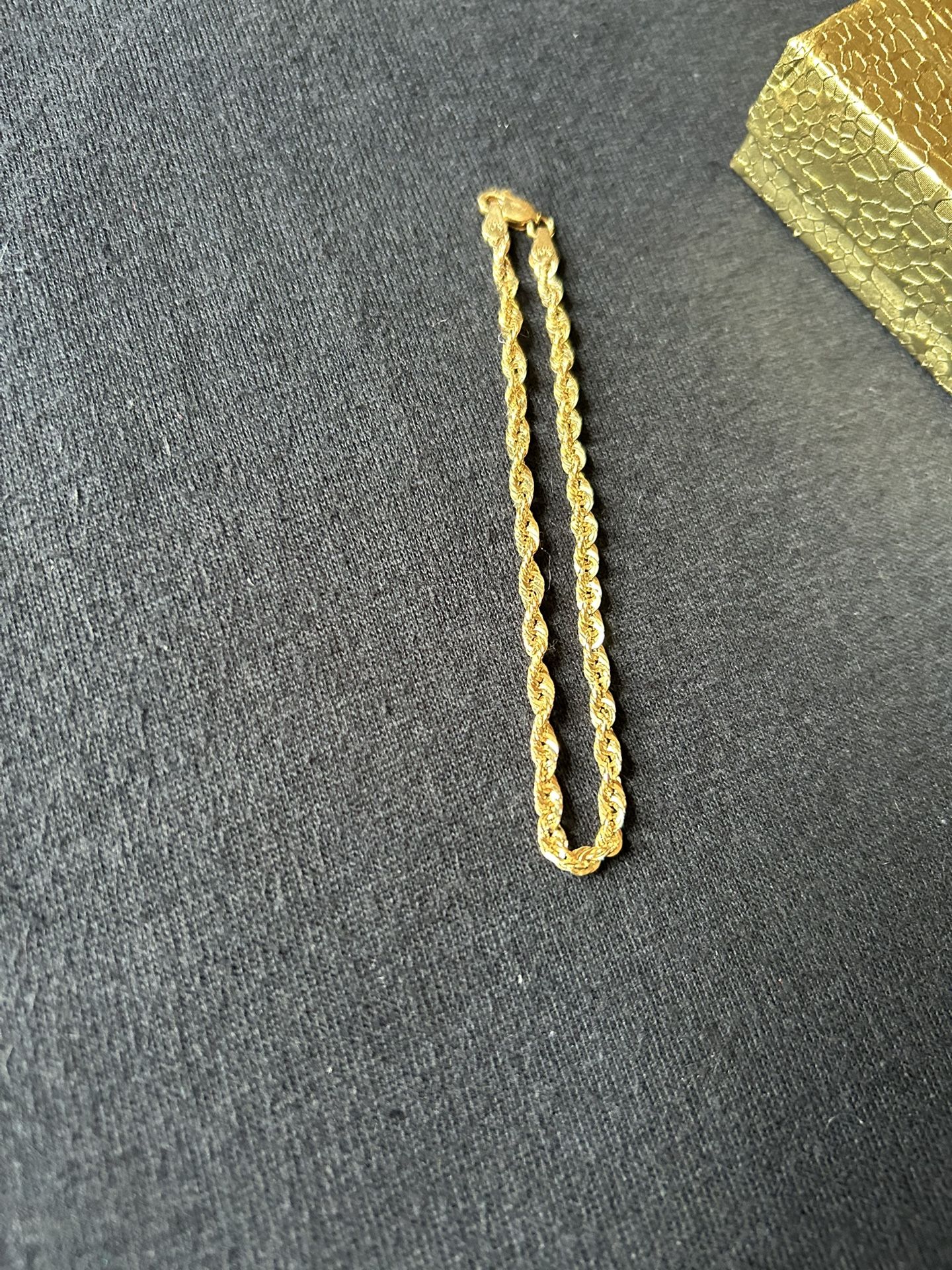 10k Gold Rope Bracelet