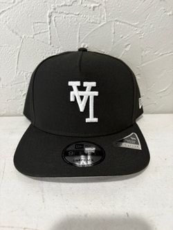MLB new era Los Angeles dodgers black upside logo 9fifty a frame SnapBack hats