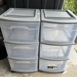 3 Drawer Plastic Storage Cart