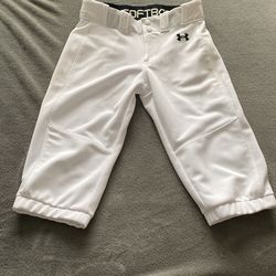 White Under Armour Youth Softball Pants 