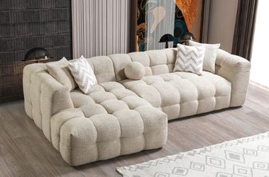 Ivy Sand Boucle LAF 110" Sectional