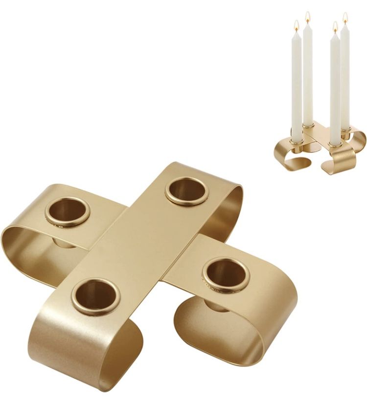 NEW- Brass Taper Candlestick Holder