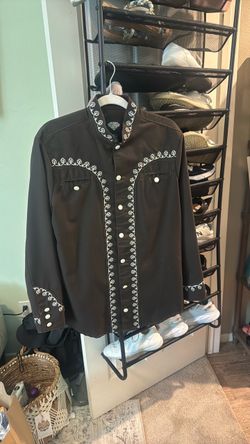 Western Embroidered Snap Button Shirt