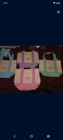 Trader Joe's mini pastel totes bags