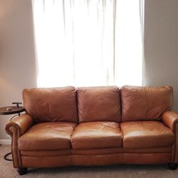 Brown Leather Couch 