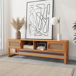 Brand new still in box- Ren Home Talo Media Console TV Stand with Storage, Natural