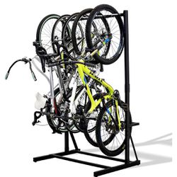StoreYourBoard Freestanding Bike Storage Rack, Indoor Garage Floor Stand, Bicycle Organizer (5 Bike)