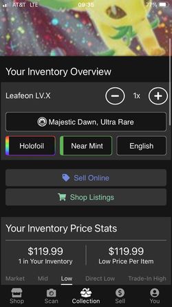 Leafeon LV.X - Majestic Dawn - Pokemon