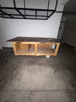 FREE work top table and garage storage racks