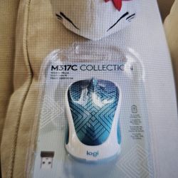 Logitech M317C Wireless Mouse Teal Maze Brand New Sealed