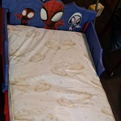 Spidey Bed Frame And Toddler Size Mattress