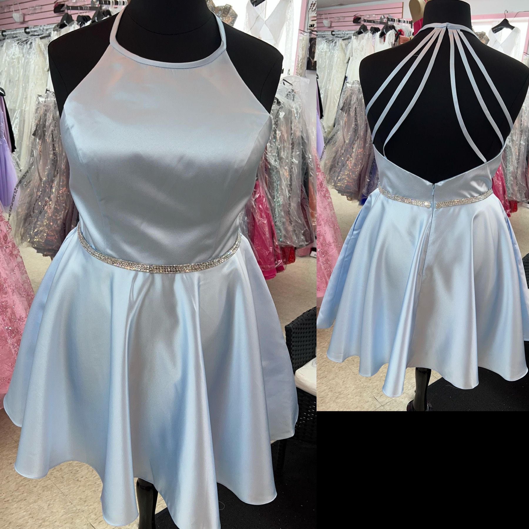 New With Tags Baby Blue Short Formal Dress & Homecoming Dress $65