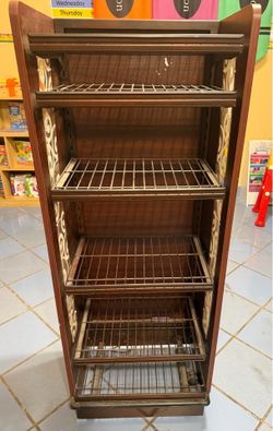 USED WOODEN/METAL SHELF