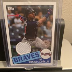 Acuna Jr Game Worn Jersey Card