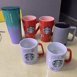Set Of 6 Starbucks Mugs Buy All Or Separate 