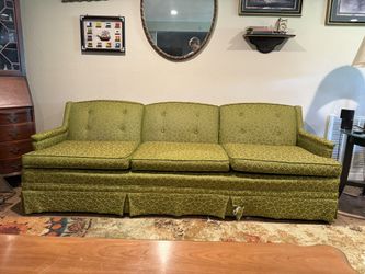 Vintage Green Sofa – 1960s Era