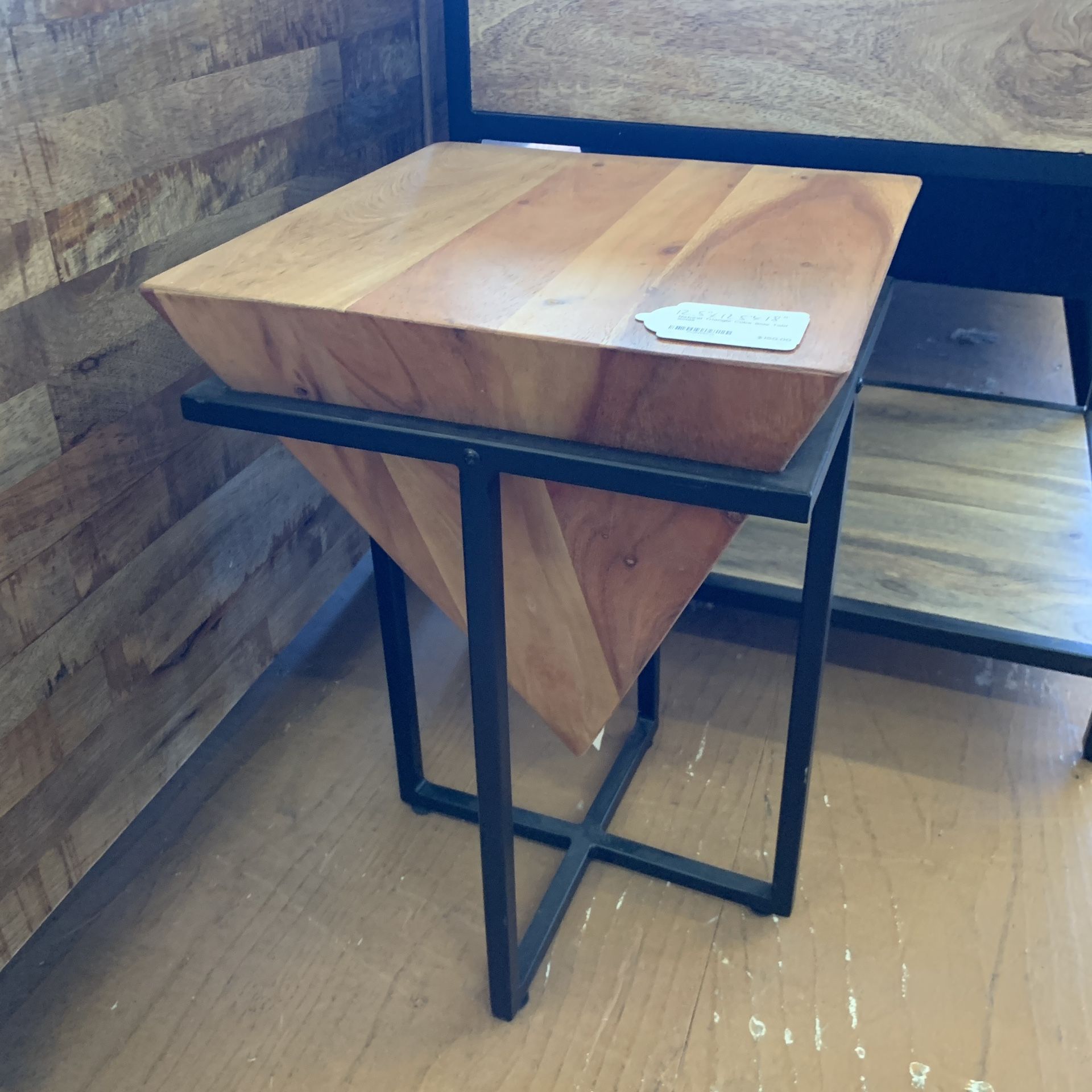 Natural Triangle Cube Side Table
