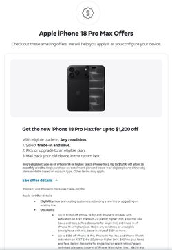 iPhone 14 salvage condion AT&T trade-in promotion