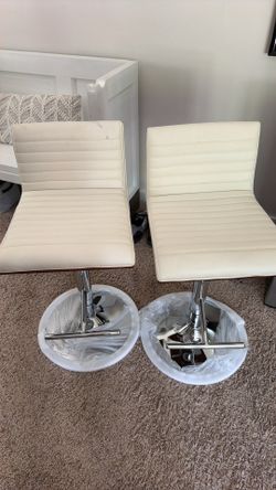 LumiSource Mason Adjustable Bar Stool, Chrome Bar Stools, Bar Chairs, Swivel Bar Stools, Bar Stools Set of 2