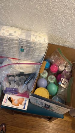 Newborn supplies formula diapers bottles baby Doppler breast pump inserts