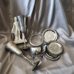 Silver tone home decor