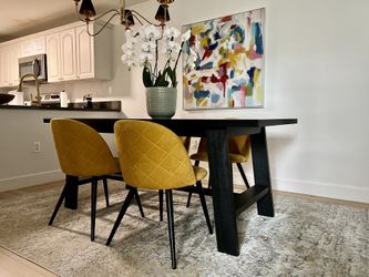 Suede Dinning Chairs , Pair of 4 